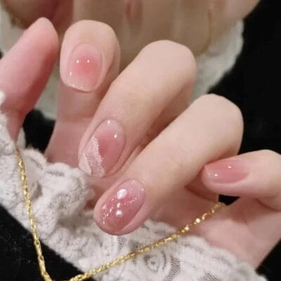 穿戴式美甲片美甲成品粉透短薄穿戴甲